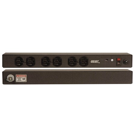 Geist RACK POWER STRIP, 15A, FRONT OUTLETS, 10' CORD, BRF060-10